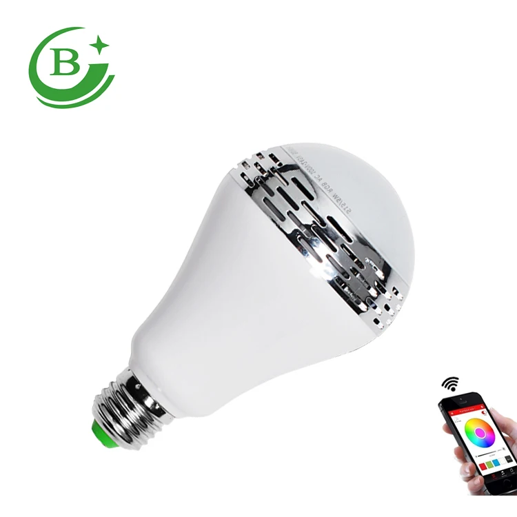 E27 умная RGB лампа беспроводной динамик музыкальный плеер RGBW светодиодная лампочка