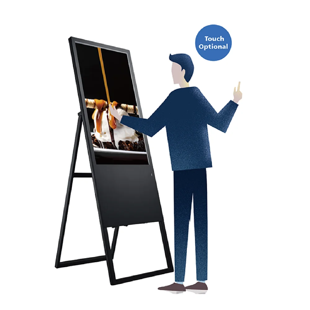New popular 43 inch real hd TFT LCD screen android digital signage advertising media led tv ads portable digital lcd kiosk