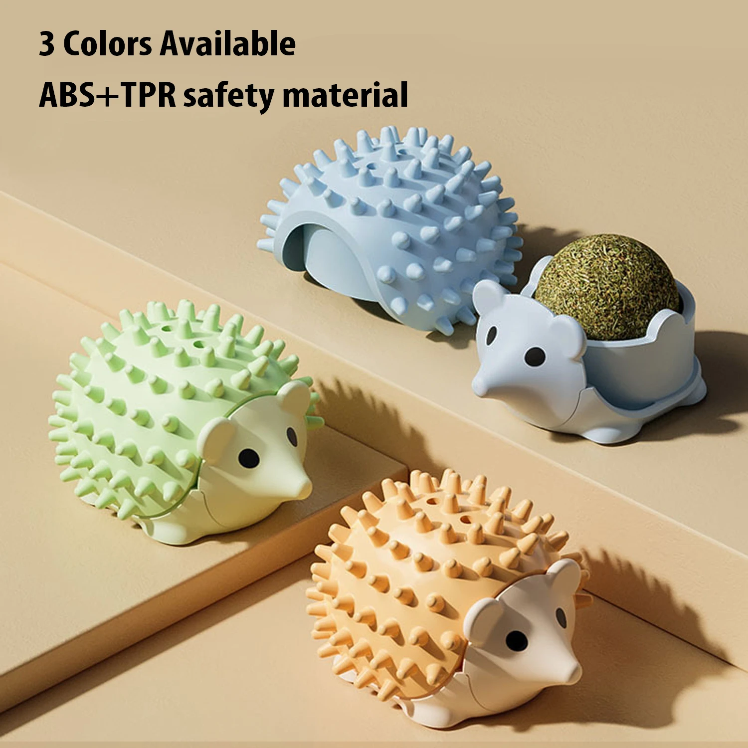 C4P Wholesale dry massage hedgehog Natural Mint Leaf Catnip Balls for Cats Wall Balls  Lollipops Treats Magic Ball for Cat