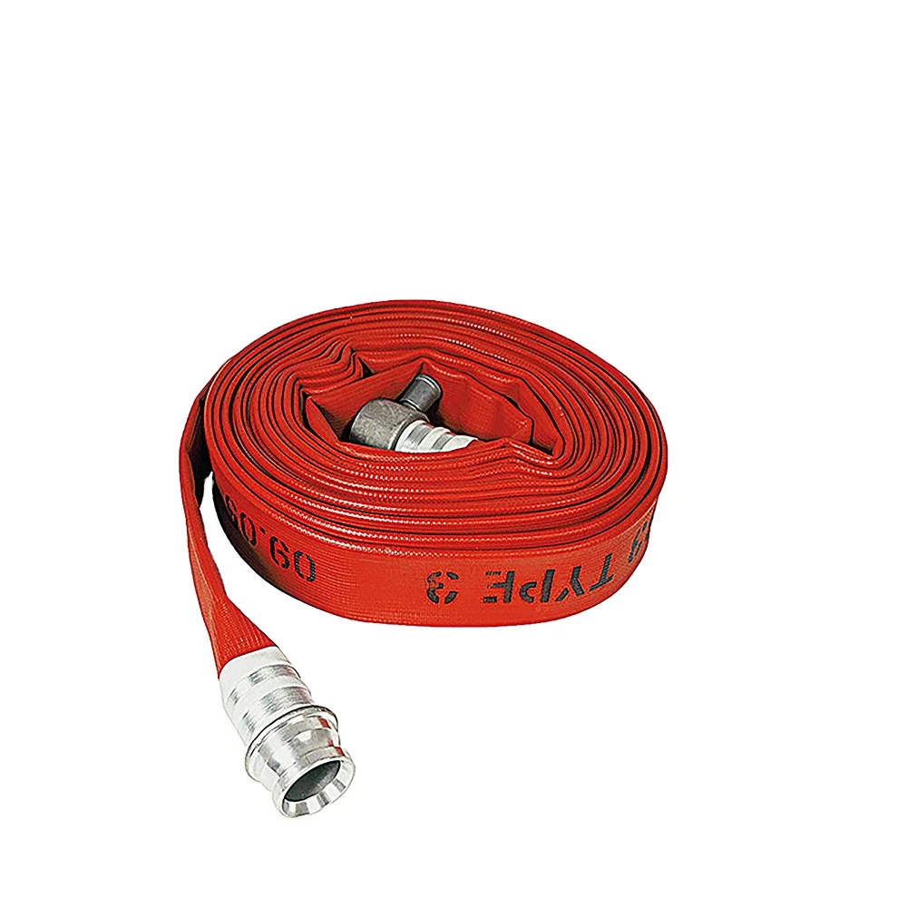 High Quality 1.5 Inch NH Coupling PVC Firefighting Hose 30M High Pressure Rubber Lay Flat Firefighting Equipment Accessory