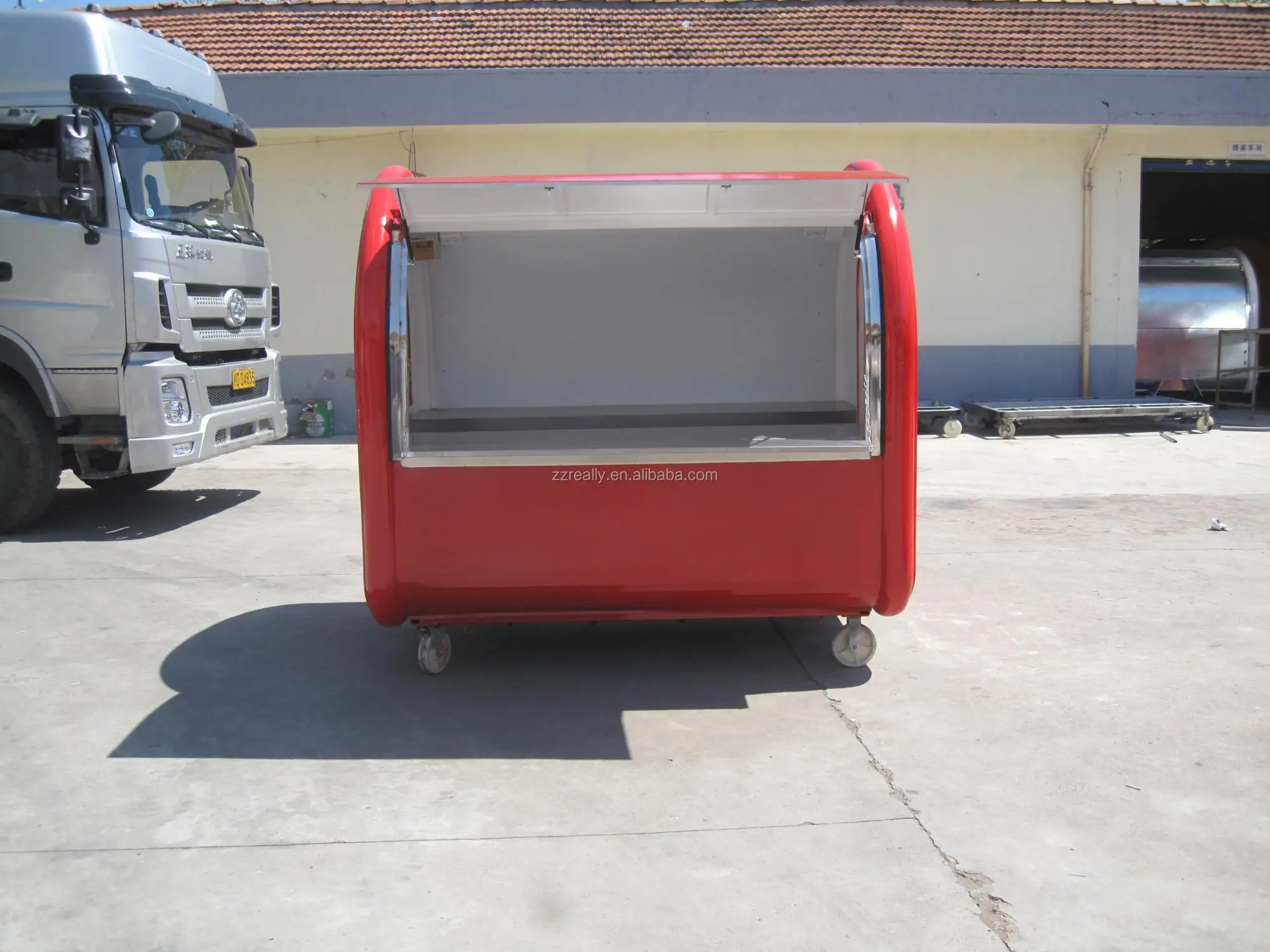 OEM Fast food vending mobile food cart, multipurpose 220cm width fast food cart