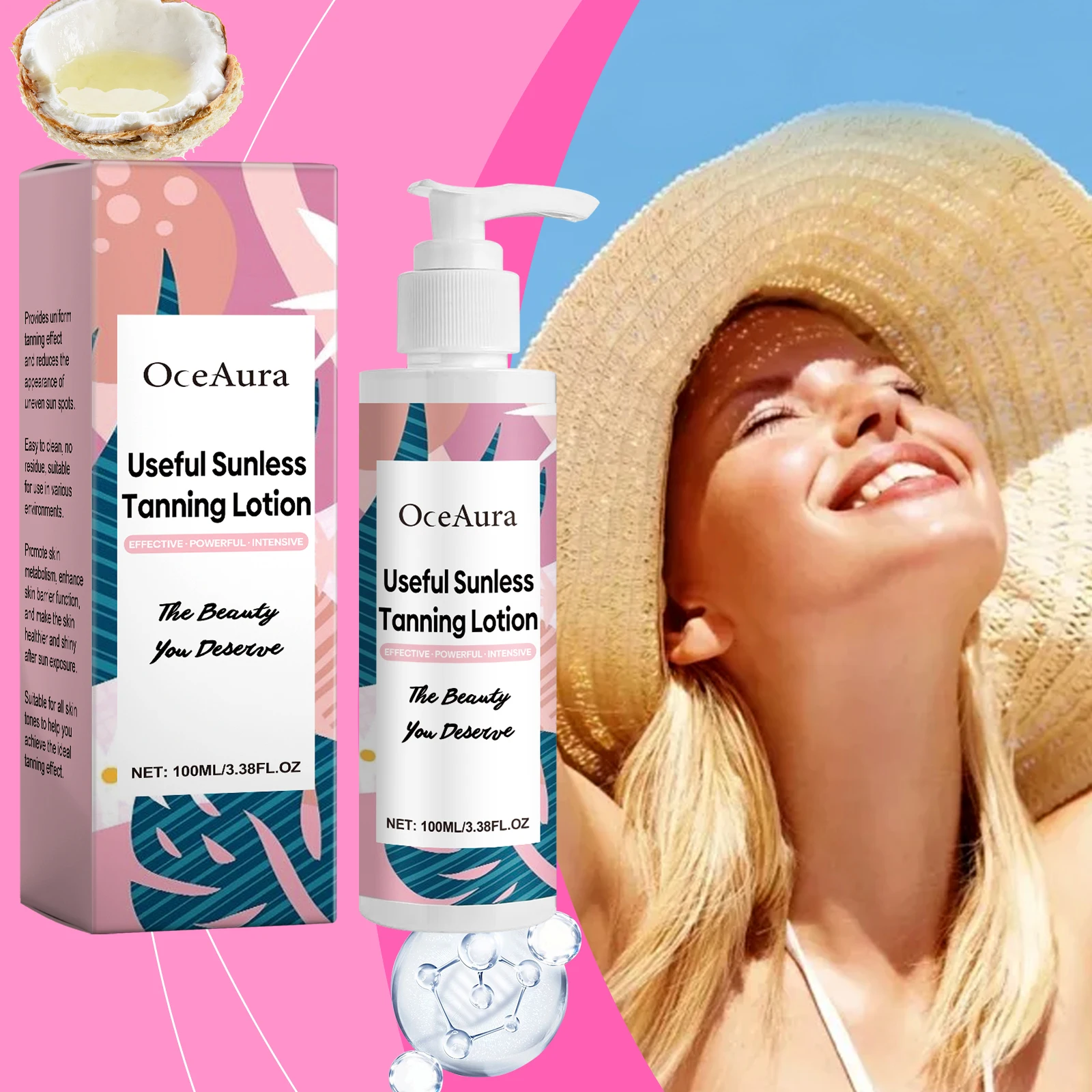 Oceaura Private Label Tanning Lotion Nourishing Body Tanning Lotion Gentle Tanning Lotion For Women