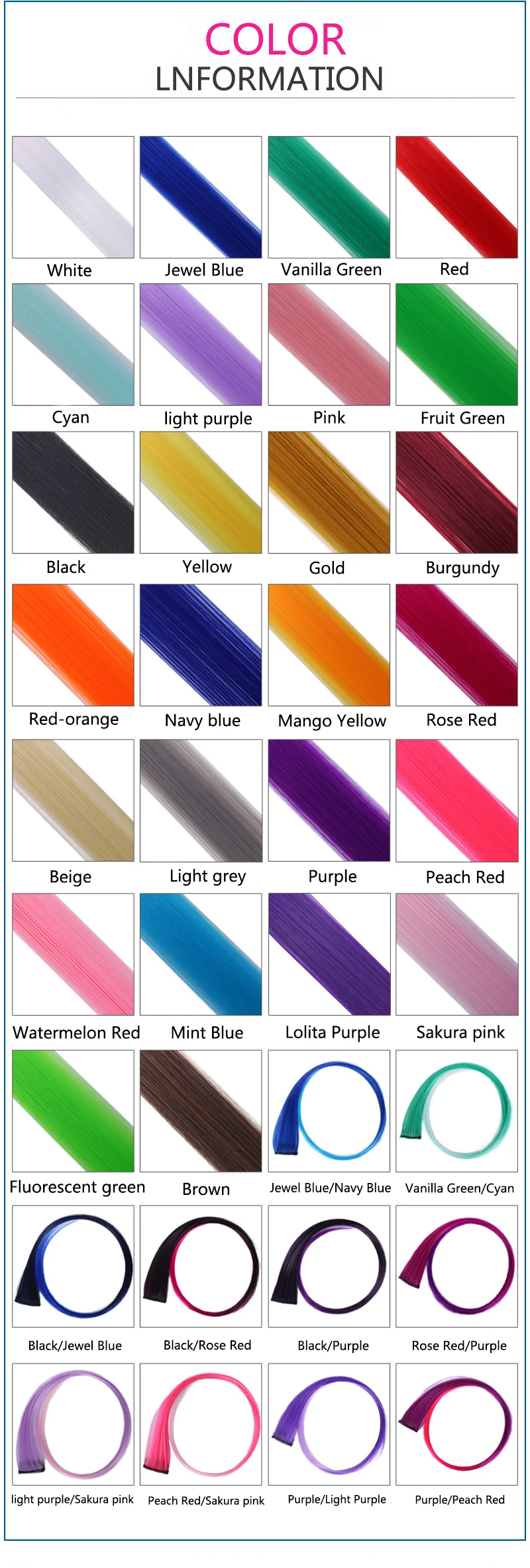 Wig straight hair extension color  lady long and short curly  invisible hair