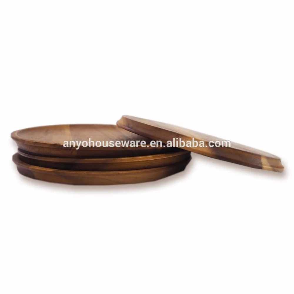 
Food Safety Natural Acacia Wood Food Tray Set of 4 