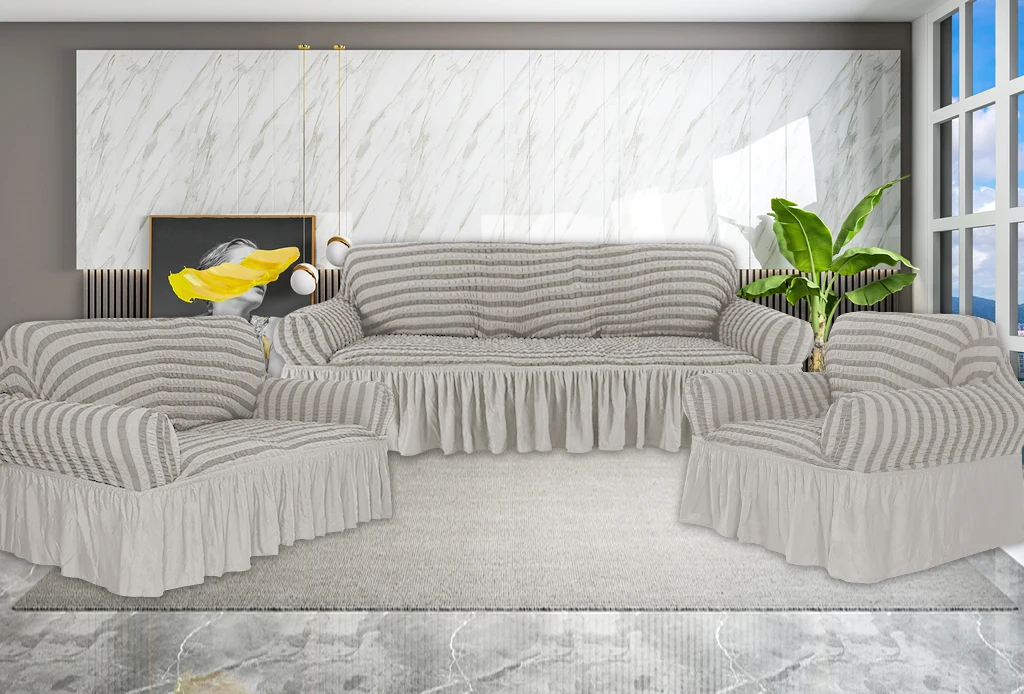 European-style seersucker high stretch fabric sofa cover cushion full sofa cover