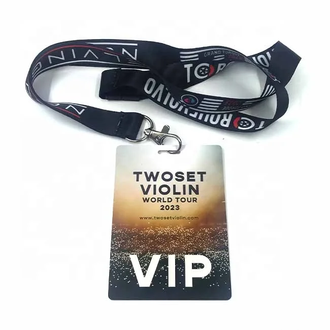 Customized Size Vip Passes Plastic PVC Full Color Printing Vip Pass Card Event Id Badge