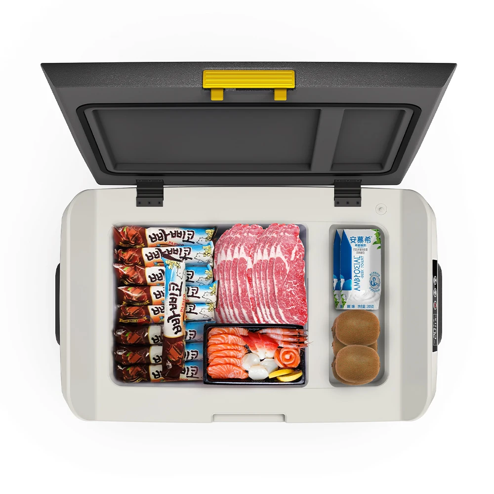 Portable Dc 12 24v Auto Freezer Refrigerator Mini Car Fridge 15L for Camping Quantity Dark Box Gray Power Packing Plate Color