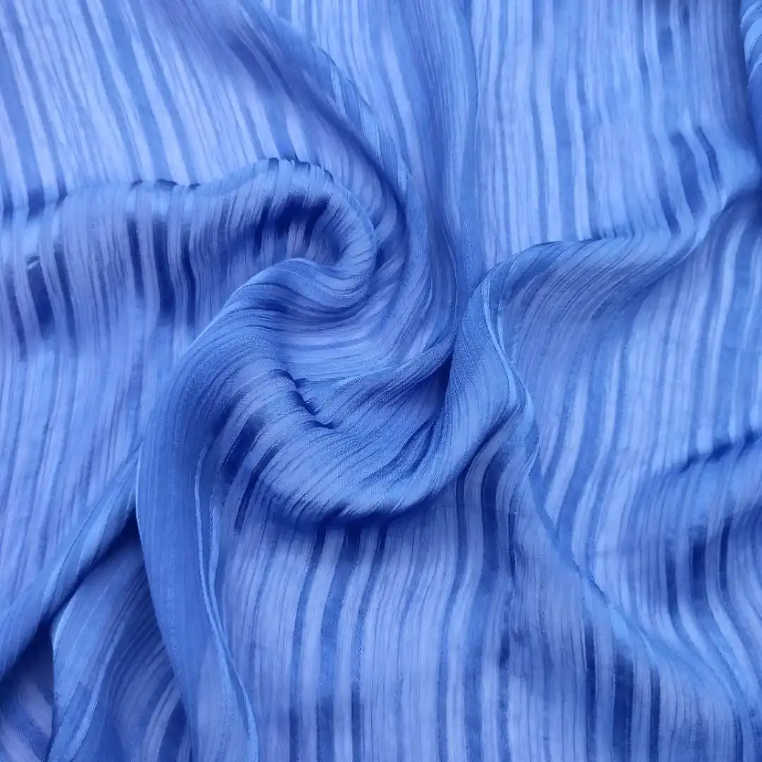 
Hot selling China manufacture strip viscose light and soft handfeeling fabric for fashion ladies 