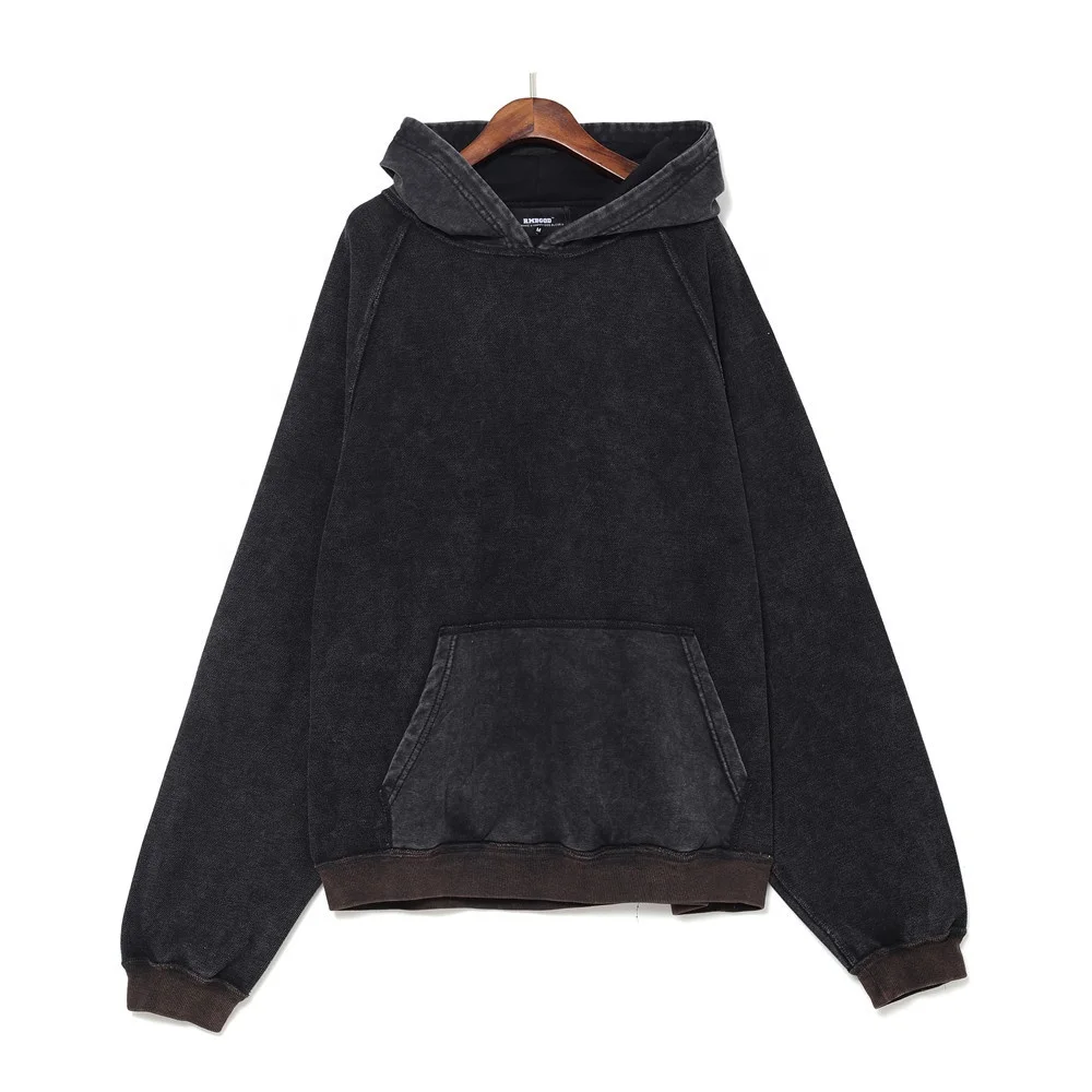 Fall Winter Fashion Contrast Hoodie Manufacturer Small Order Round Neck Custom Cotton French Terry Cotton Unisex Hoodie