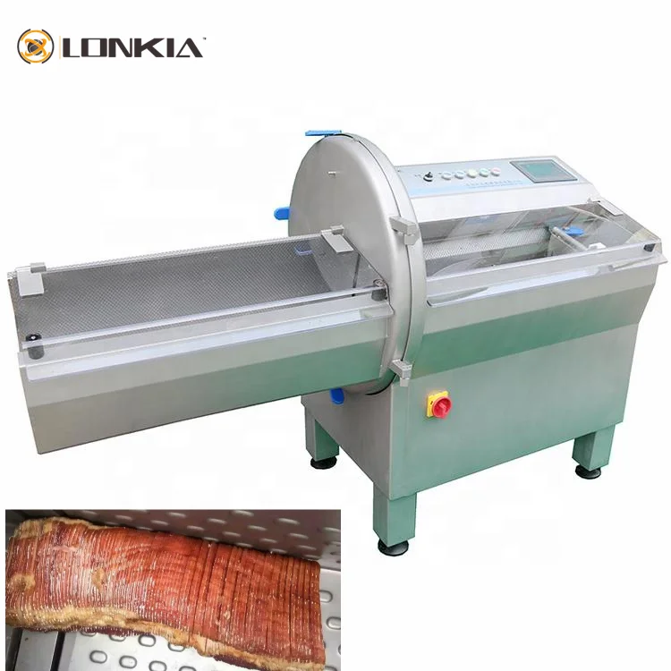 Commercial bacon steak sausage slicing machine and frozen meat cutting machine