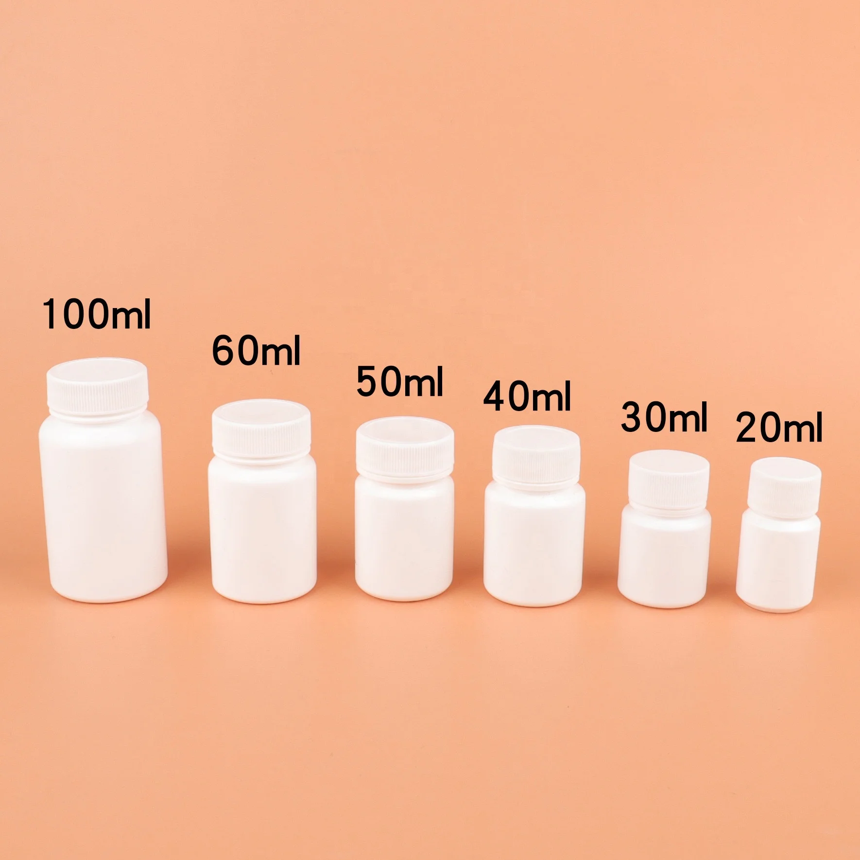 Manufacture direct HDPE PET PE plastic medical tablet bottle with aluminum sealing film
