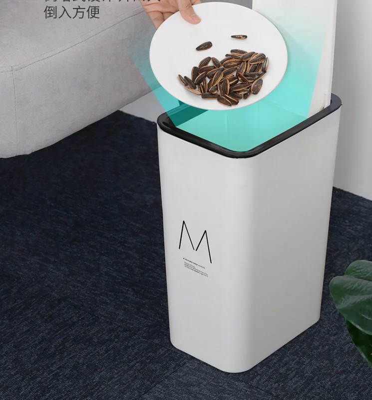Мусорная корзина для ванной мусора с крышкой прессом Пластиковые Мусорные