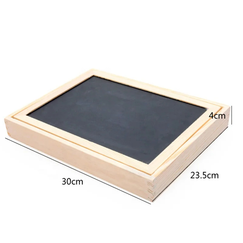 Kids Double Sided Toddler Easel Educational Toys Wooden Double Side Magnetic Drawing Board Jigsaw Puzzles Black&Whiteboard