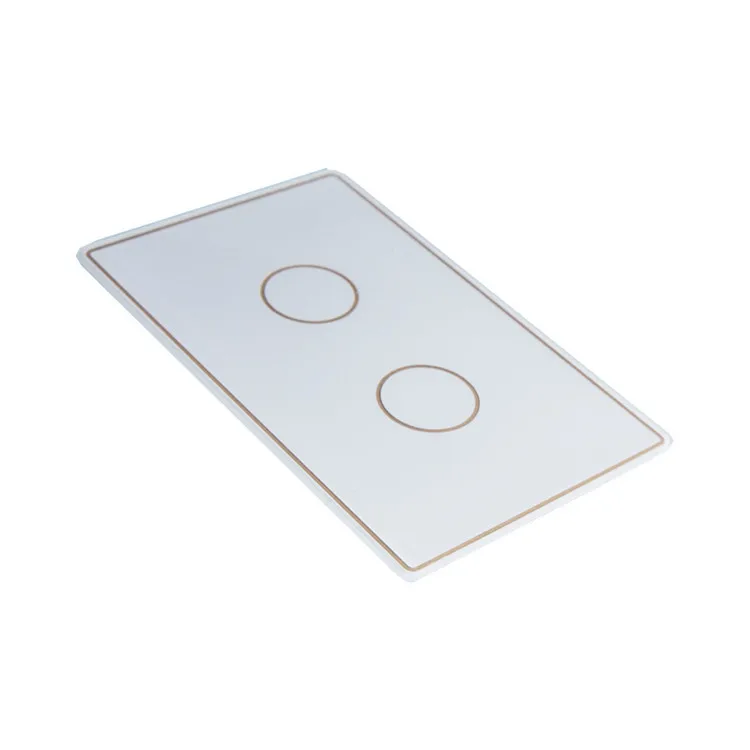 Wholesale Chemically Tempered Switch Glass Silk Printing Smart Panel Glass For Switch