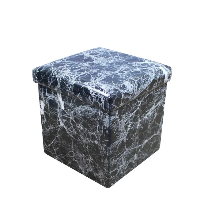 Мраморная Высококачественная маленькая Складная сидячая коробка для хранения табурета