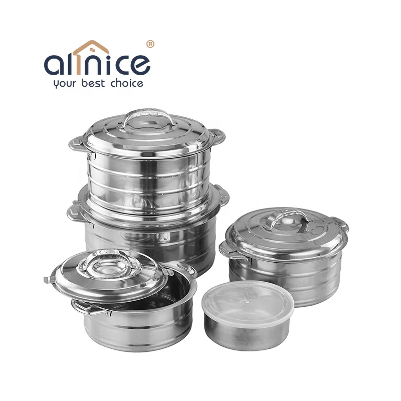 High Quality Double Wall Stainless Steel Insulated Food Warmer Hot Food Warmer Thermo Casserole Pot