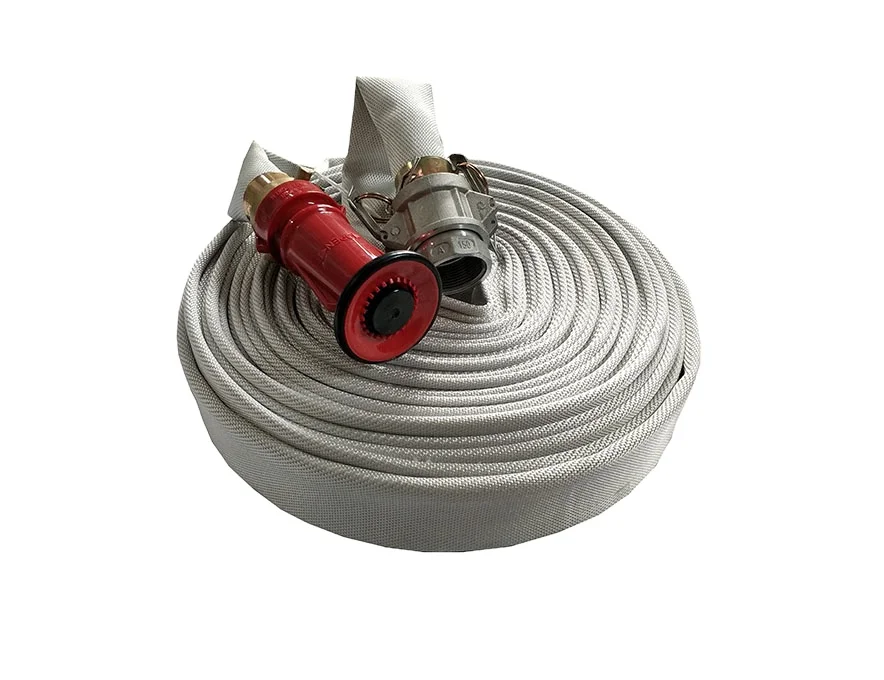 fire hose reel with nozzle and couling