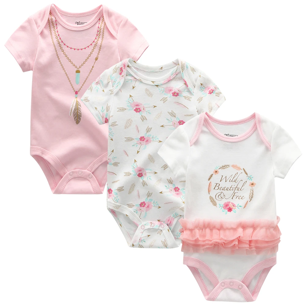 Certified Organic cotton high quality short sleeve girls rompers for babies manufacturing clothes baby rompers toddler wear