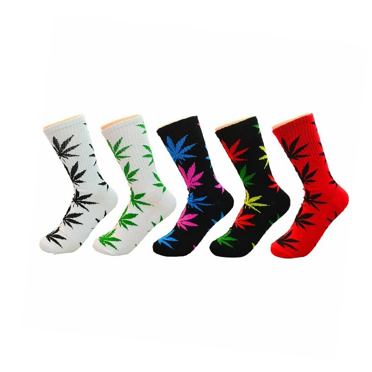 RL-B1055 bulk weed socks weed leaf socks weed sox