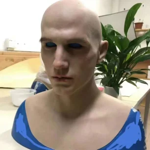 High quality realistic silicone mask handsome soft comfortable male face mask makeup performance props headgear