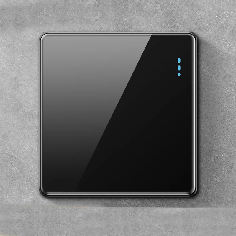 OEM Manufacture Black Switch Panel Wall Light Switch Box1-4 Gang 1/2 Way Wall Sockets And Switches