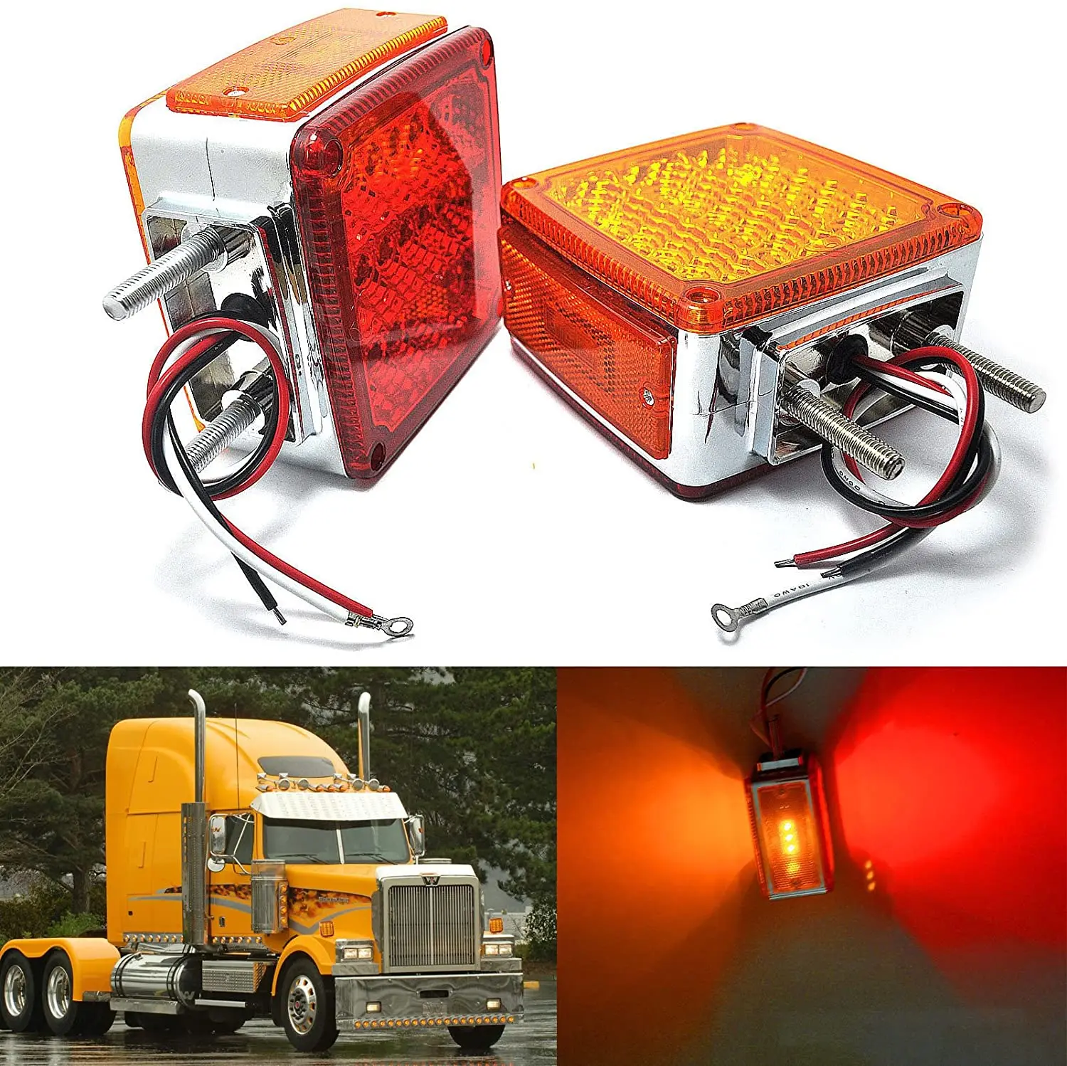 Factory High Quality led signal Stop Turn brake side marker for Truck Trailer