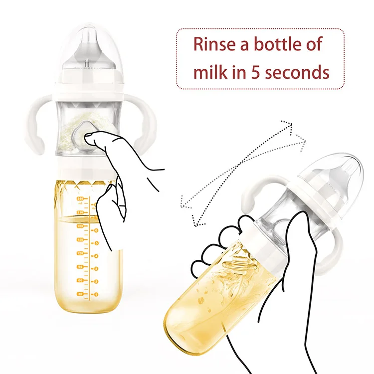 RTS Wholesale supplies portable bpa free milk powder dispenser 240ml feeding ppsu baby bottle