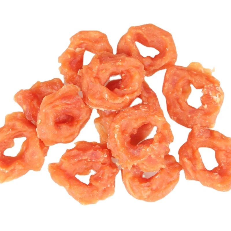 OEM factory Pet Food Chicken Rings Dog Treats Chewy Snacks for All Dogs Cheap Price