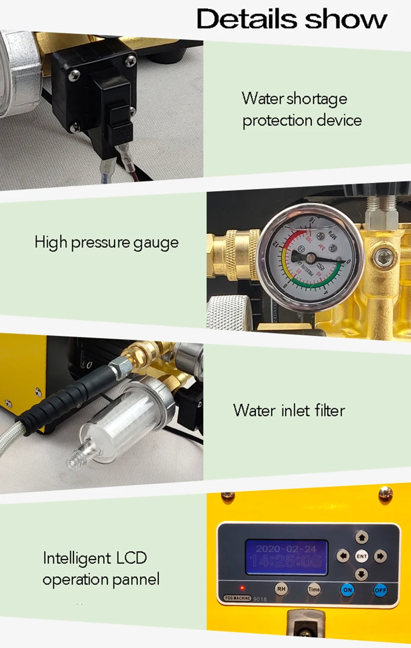 4 L/min 80 bar high pressure misting system plunger pump for garden factory farm use