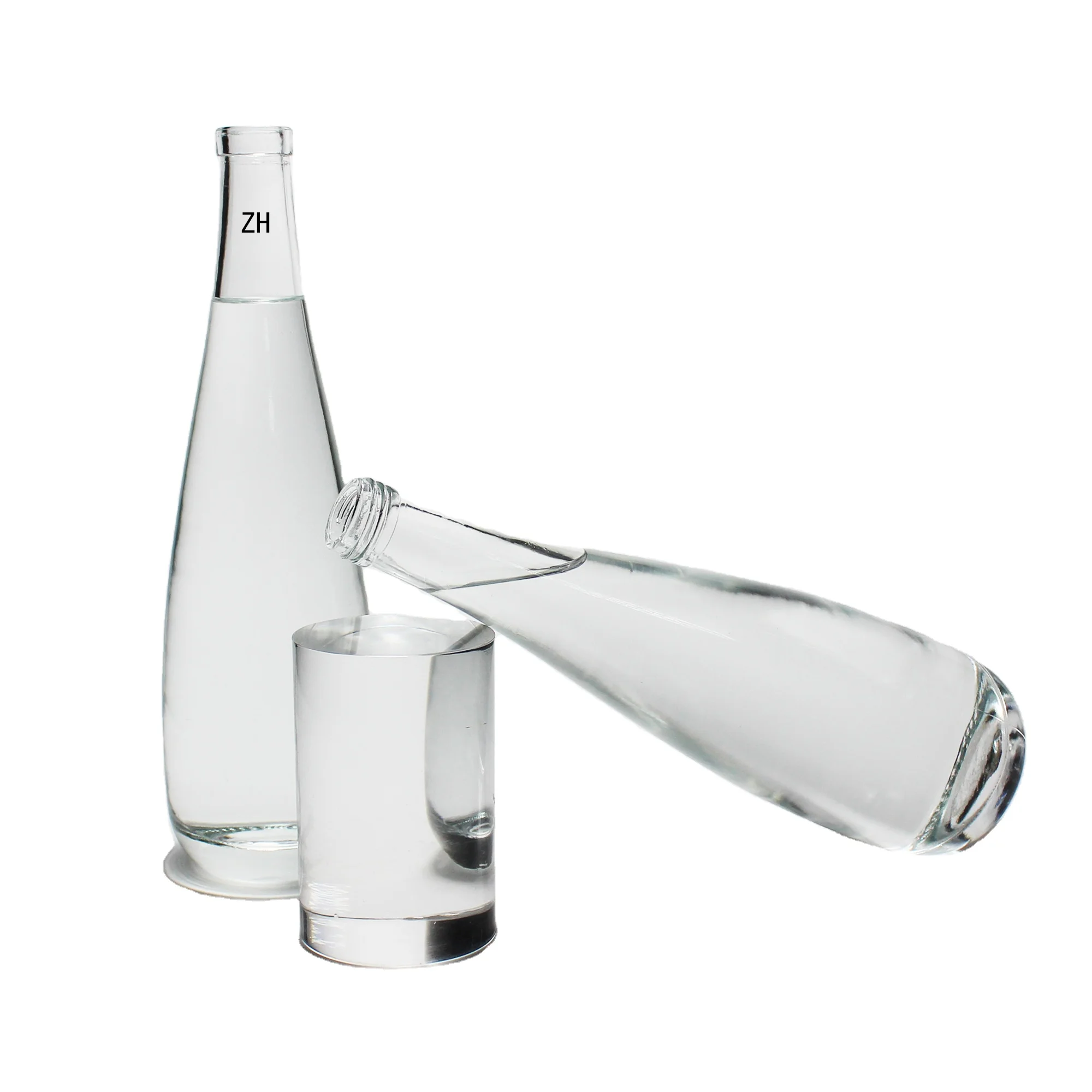 Hot sales water juice bottle super flint glass luxury spray color bottles cheap glass bottle