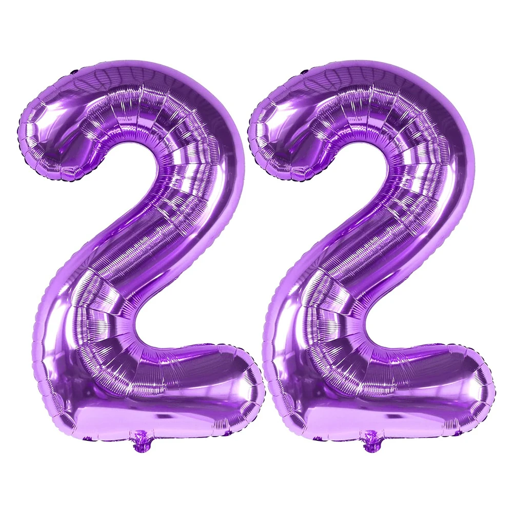 Princess Girl Birthday Party Wedding Decorations Anniversary Decor 32inch Purple Number Foil Balloons Figure Helium Balloon
