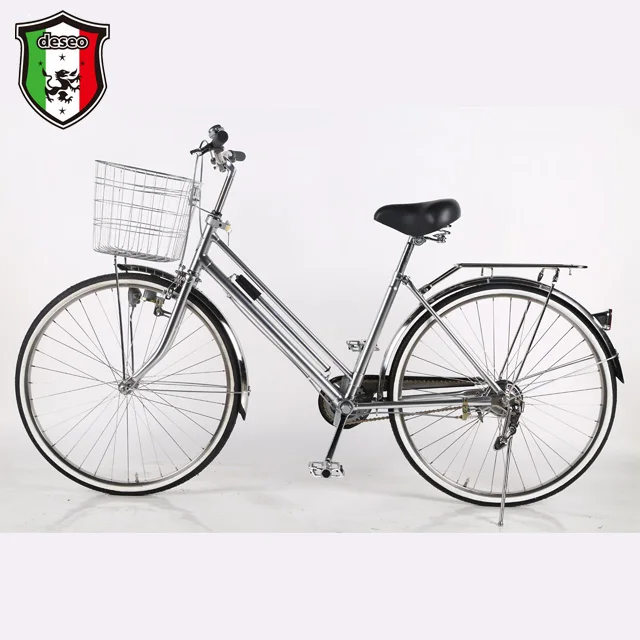 China bicycle factory 26 inch single speed bicycle stainless steel Japanese style double inclined urban leisure bicycle adult ca