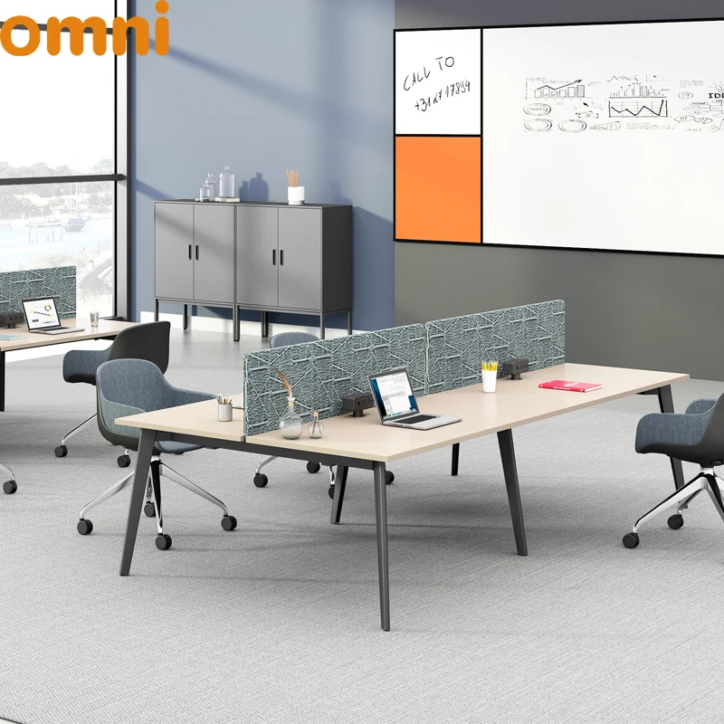 COBO Modern metal frame Expandable office furniture computer workstation desk cluster for 4 person