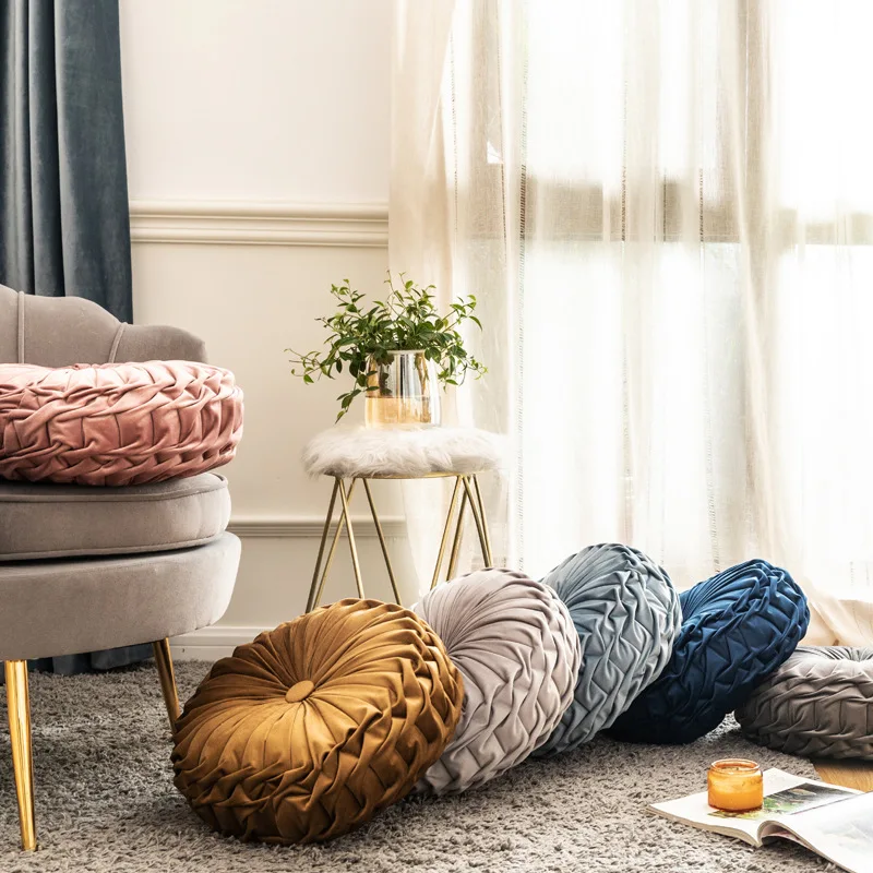 
Cheap Outdoor Round Throw Pillow Target Handcrafted Pumpkin Velvet Floor Pillow Big Throw Pillows Cushion for Kids Chair Couch 