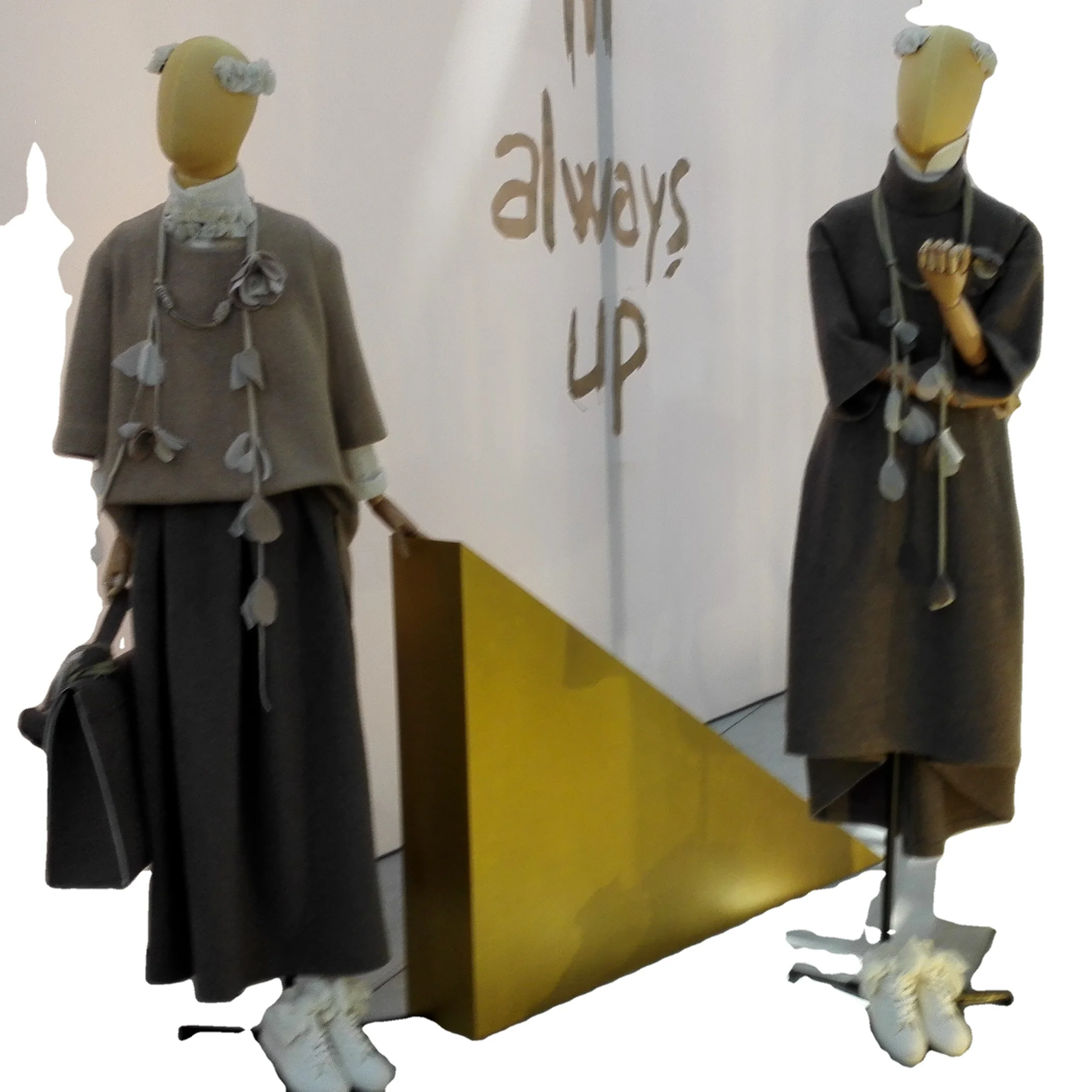 ghost female designer fiberglass wooden full size mannequin for clothes display