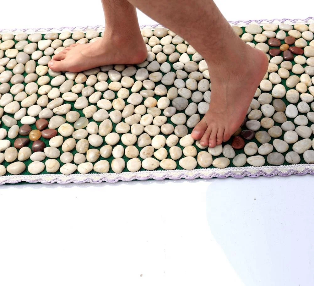 natural pebble ground floor foot massage mat