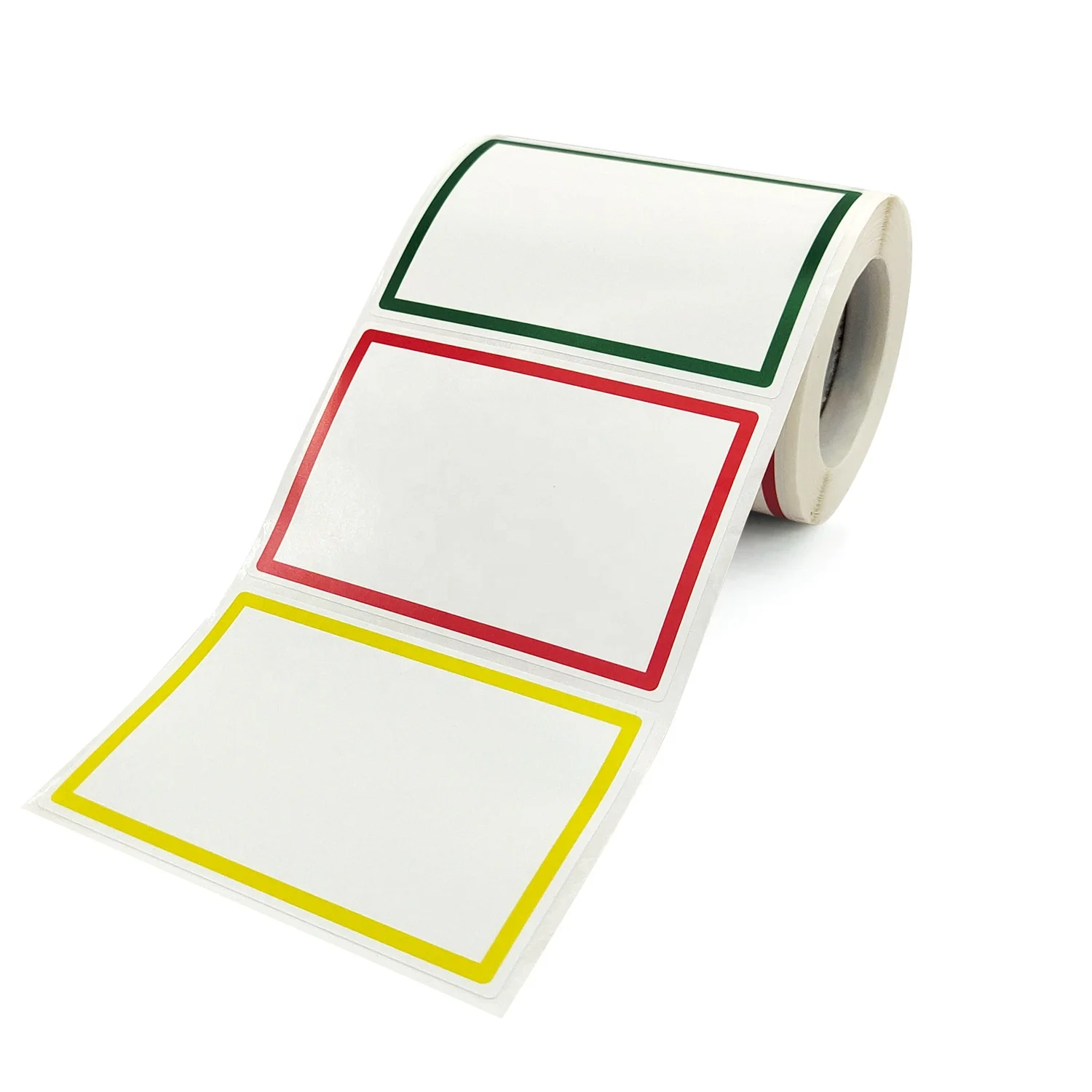 Writable cartoon hello my name is sticker Waterproof cheap price cute name tag Label in Roll