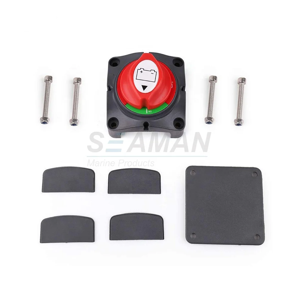 Heavy Duty Waterproof 12V-48V Battery Cut Off Switch (On/Off) for Marine, Boat, Camper, RV, Truck, Trailer Vehicles