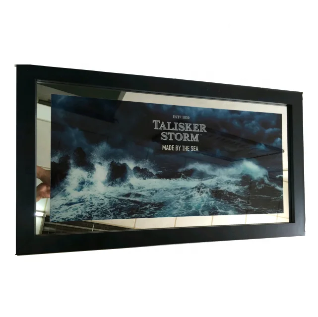 Wholesale Decorate Wall Mirror Glass Decoration OEM Decorative Round Framed Mirrors Printed Bar Mirror