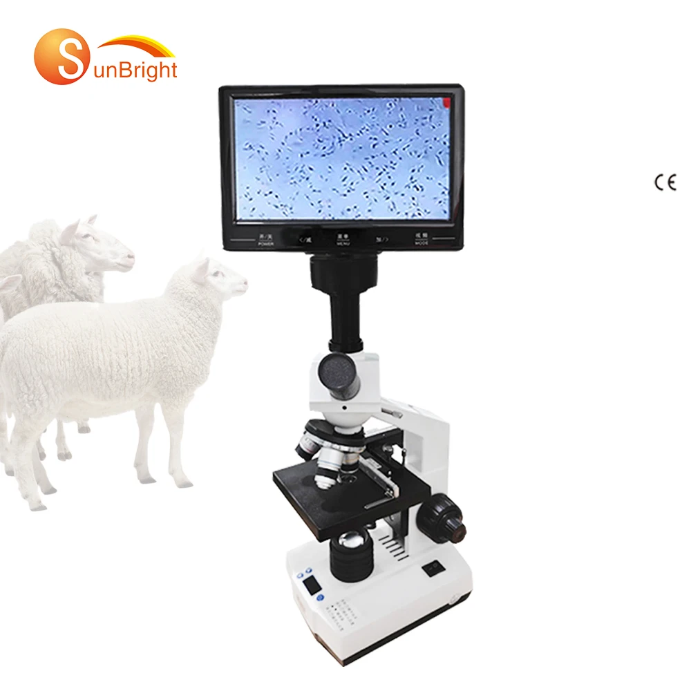 High quality factory price 7 inch veterinary biological microscope