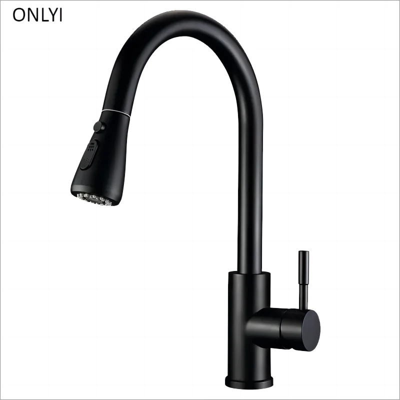 Black Kitchen Faucet Water Kitchen Faucet Tap Deck Mounted Kitchen Faucets