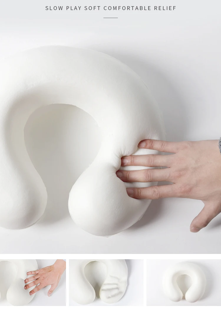 Space Memory Foam Neck Pillows For Car Office Lunch Break Solid U Shape Pillow