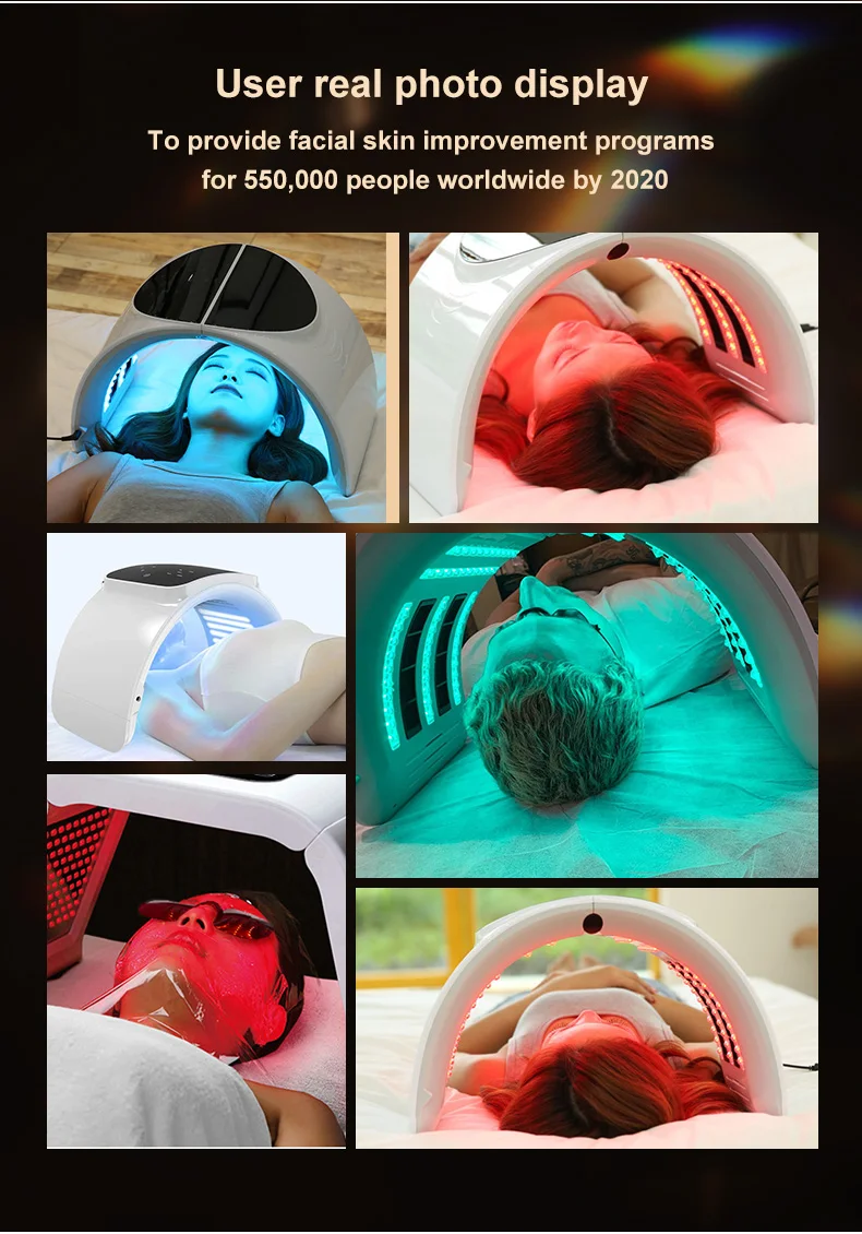 Woman Remove Spot Beauty Instrument Face With Mini Control 7 Colors Silicone Led Mask