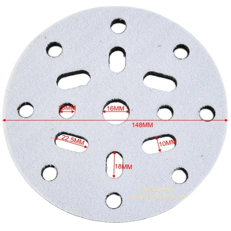17 Holes 6 Inch 150 mm Multi-Function High Adhesive Hook and Loop Sponge Protective Pad for Car Bodies OEM Customizable