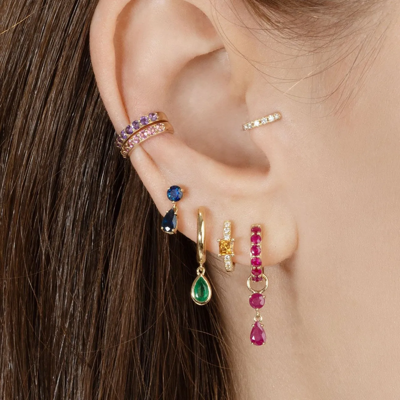 Fashion New Style Zircon Pendant Copper Inlaid Zircon Earrings S925 Silver Needle 18k Pvd Coated Jewelry Earrings Gift For Women