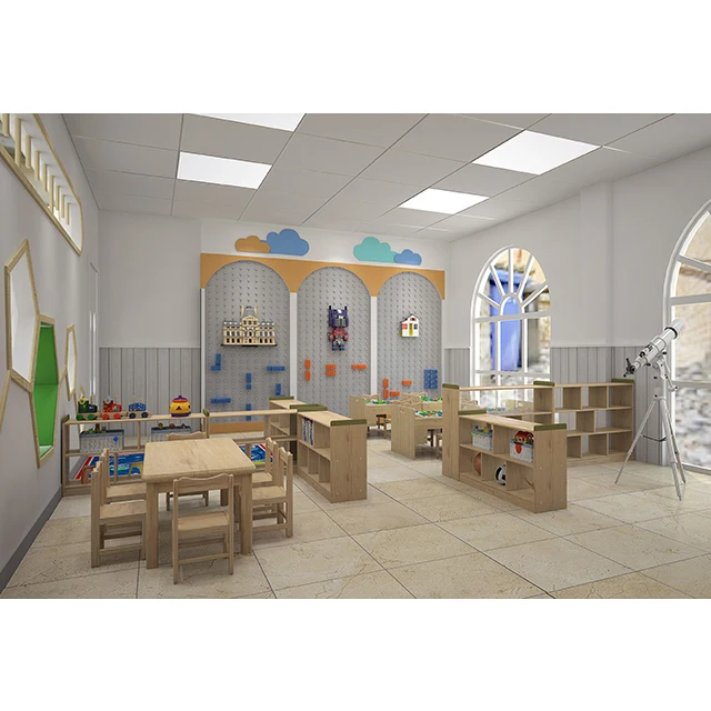 COWBOY Play Area Design Solid Wood Furniture Montessori Preschool Drawing Table Kindergarten Classroom Supplies