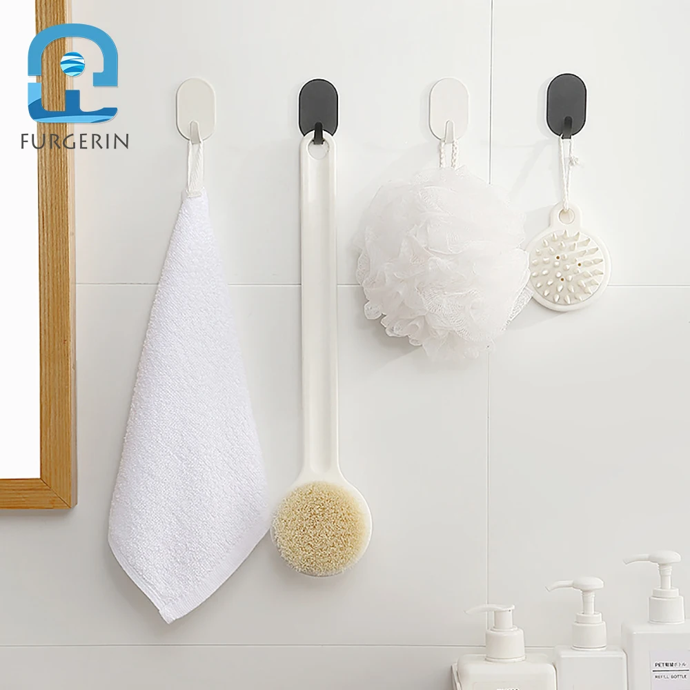 Sticky Hook Traceless Stainless Steel Perforation Free Adhesive Paste Dormitory Bathroom Kitchen Wall Bearing Hanging Metal