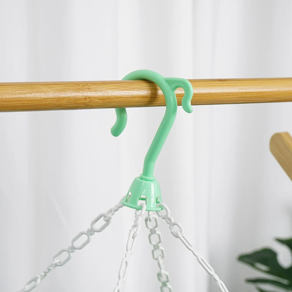 20pcs Oval Sock Dryer Wind-proof Clothes Plastic Hangers for Socks Lingerie Underwear