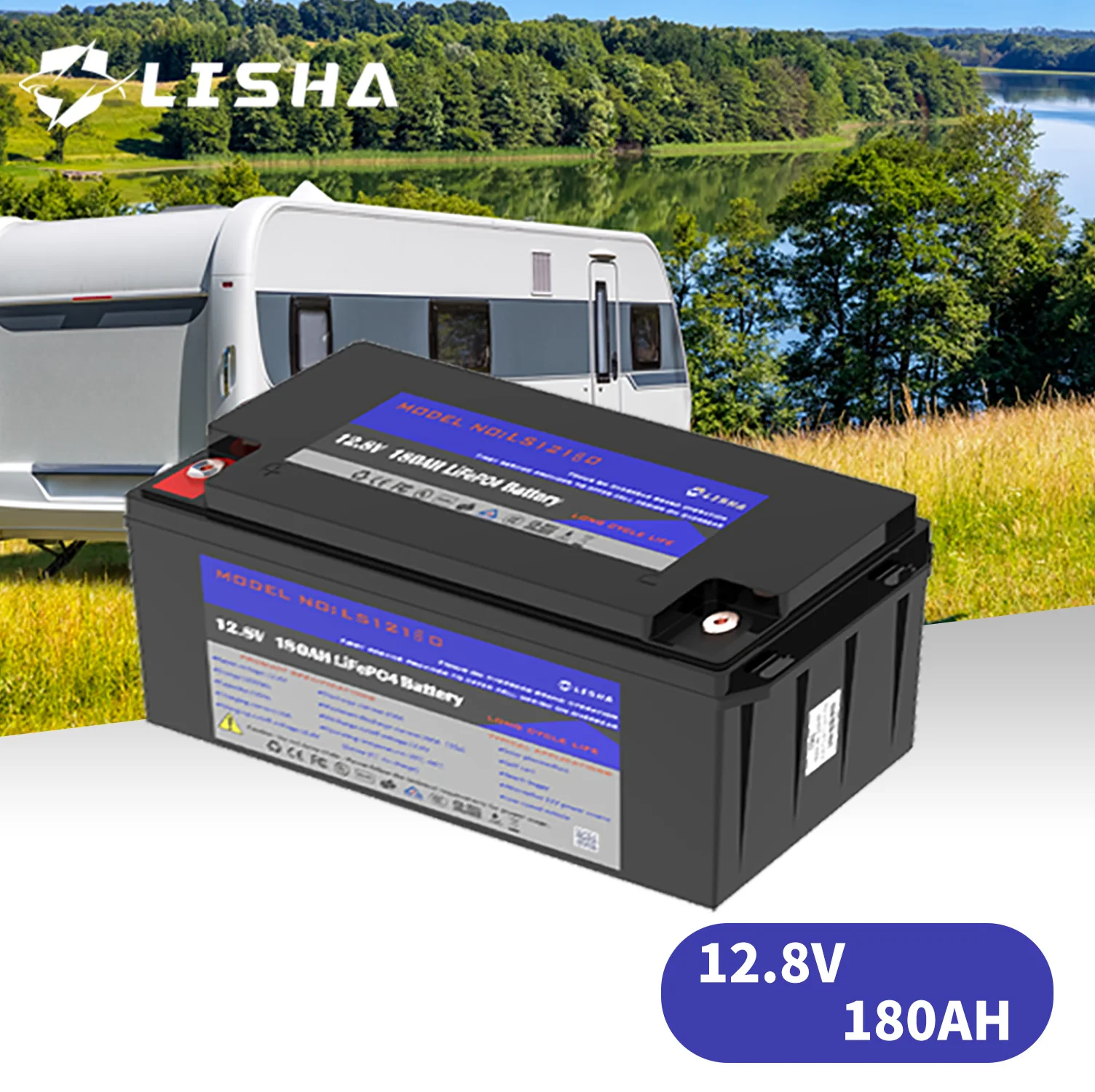 Lisha Заводская розетка с глубоким циклом 12 8 В 180Ah перезаряжаемый LiFePO4 электрические велосипеды/скутеры литий-ионный аккумулятор