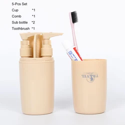 Экологичный косметический портативный пластиковый дорожный набор, дорожный держатель для зубной щетки и зубной пасты, Дорожный Чехол для зубной щетки